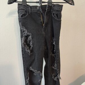 Distressed Black Jeans for Women size 5 or 26